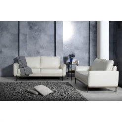 Global Living Room U858 White Sofa