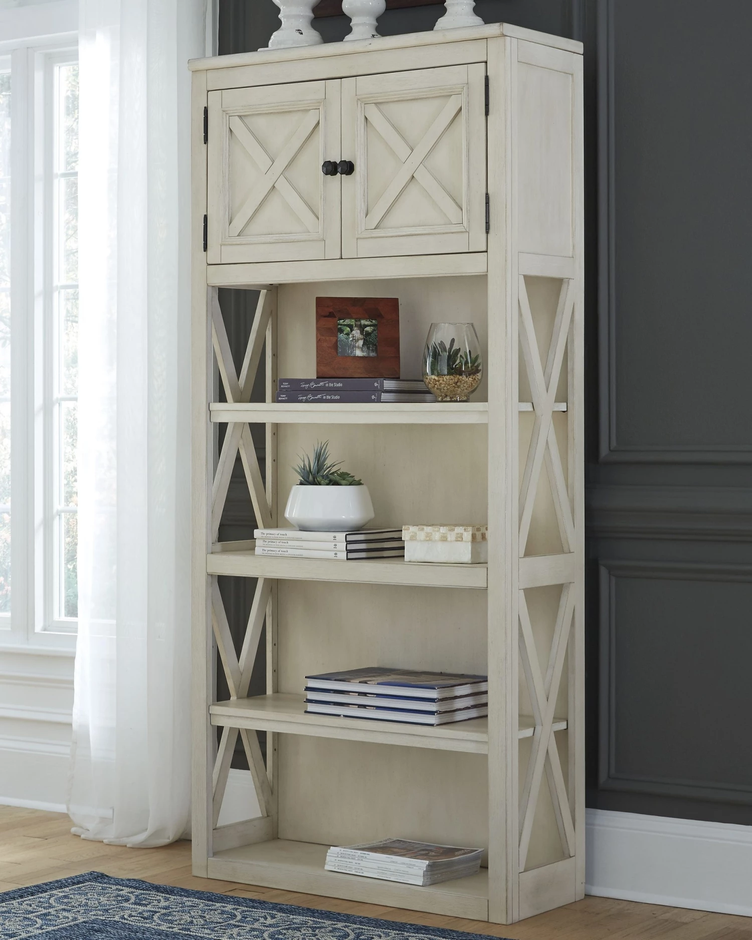 Ashley Bookcases Bolanburg Twotone Large Bookcase 1 Ashley Bookcases Bolanburg Twotone Large Bookcase