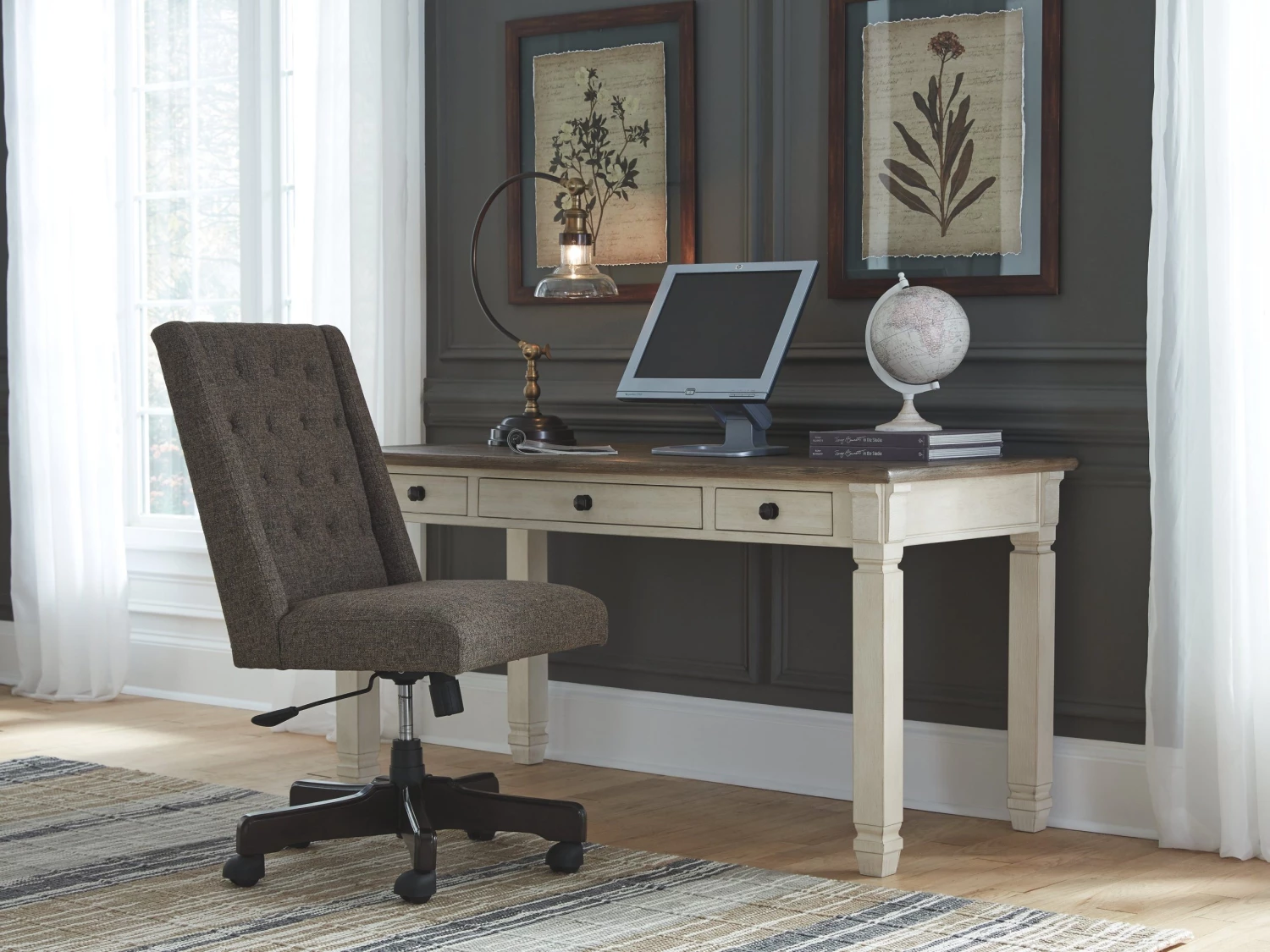 Ashley Desks Bolanburg Twotone Home Office Desk 1 Ashley Desks Bolanburg Twotone Home Office Desk