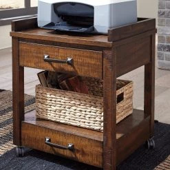 Ashley Baldridge Rustic Brown Printer Stand