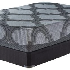Mattresses 12 Inch Ashley Hybrid Gray Mattress And Foundation