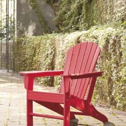 Ashley Sundown Treasure Red Adirondack Chair Outdoor