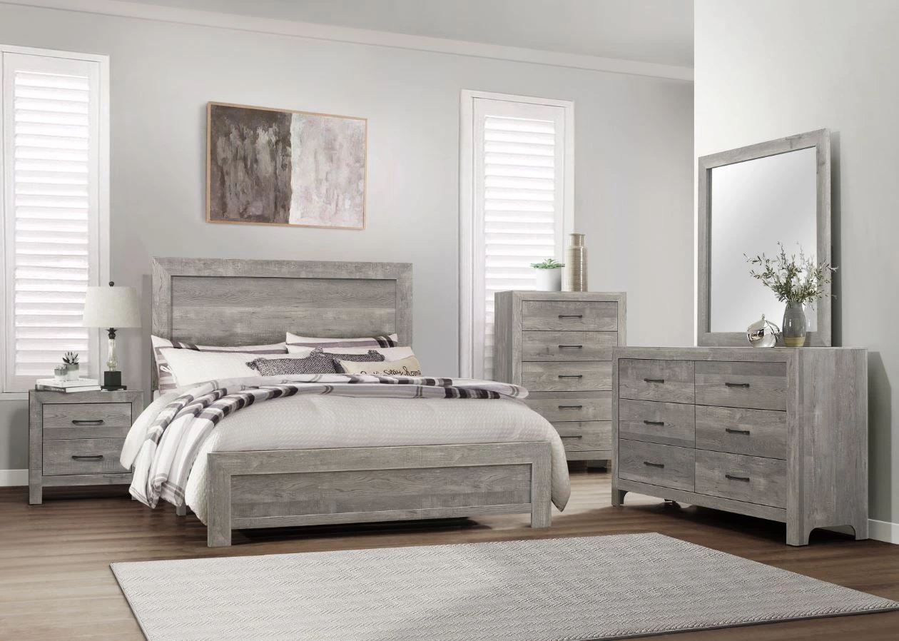 Home Elegance Bedroom Sets Corbin Twin Bed W/ Dresser & Mirror 1 Home Elegance Bedroom Sets Corbin Twin Bed W/ Dresser & Mirror