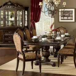 Home Elegance Russian Hill Table, 6 Side Chairs, 2 Arm Chairs, China & Buffet
