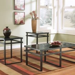 Ashley Living Room Laney Black D Occasional Table Set (set Of 3)