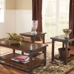 Ashley Living Room Murphy Medium Brown Occasional Table Set (set Of 3)