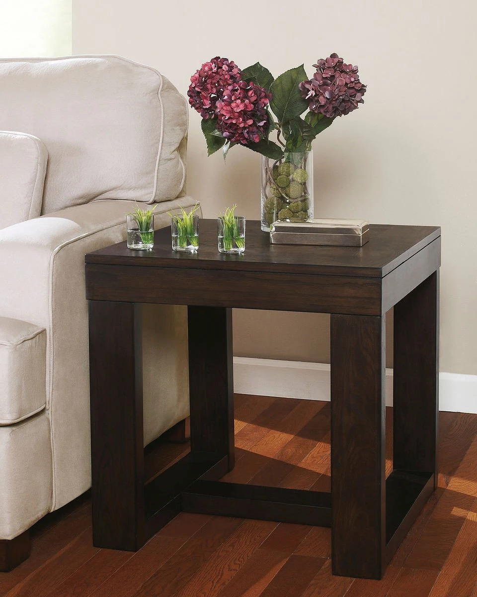 Ashley Watson Dark Brown Finish Square End Table 1 Ashley Watson Dark Brown Finish Square End Table