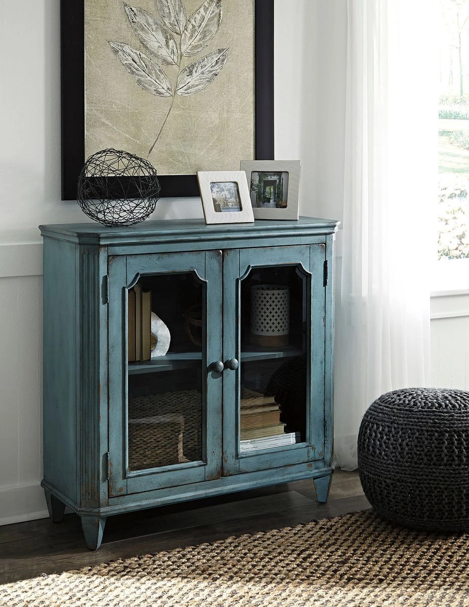 Ashley Mirimyn Antique Teal Door Accent Cabinet Cabinets 1 Ashley Mirimyn Antique Teal Door Accent Cabinet Cabinets