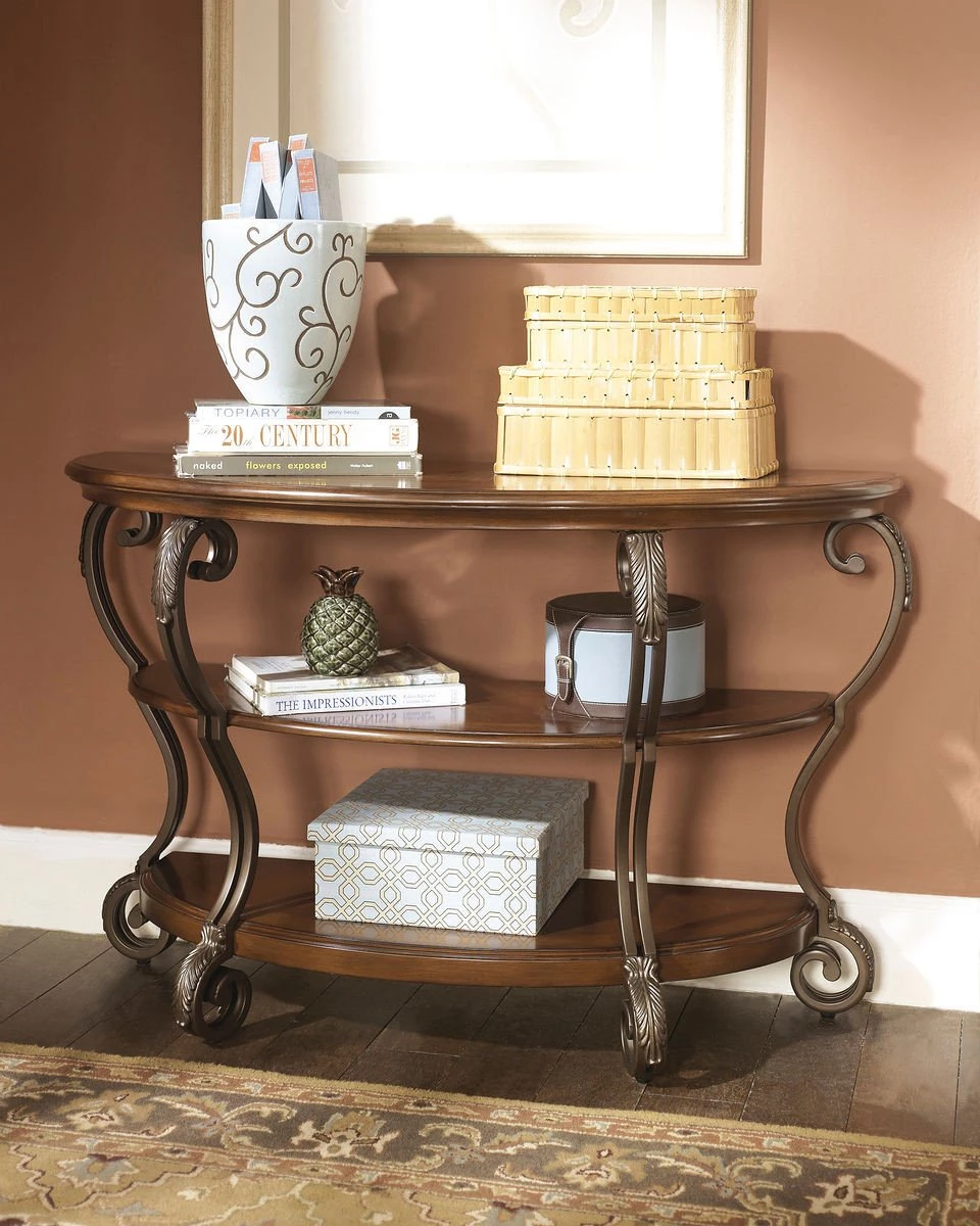Ashley Nestor Medium Brown Sofa Table 1 Ashley Nestor Medium Brown Sofa Table