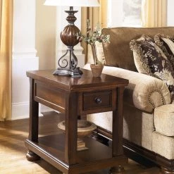 Ashley Porter Rustic Brown Chair Side End Table End Tables