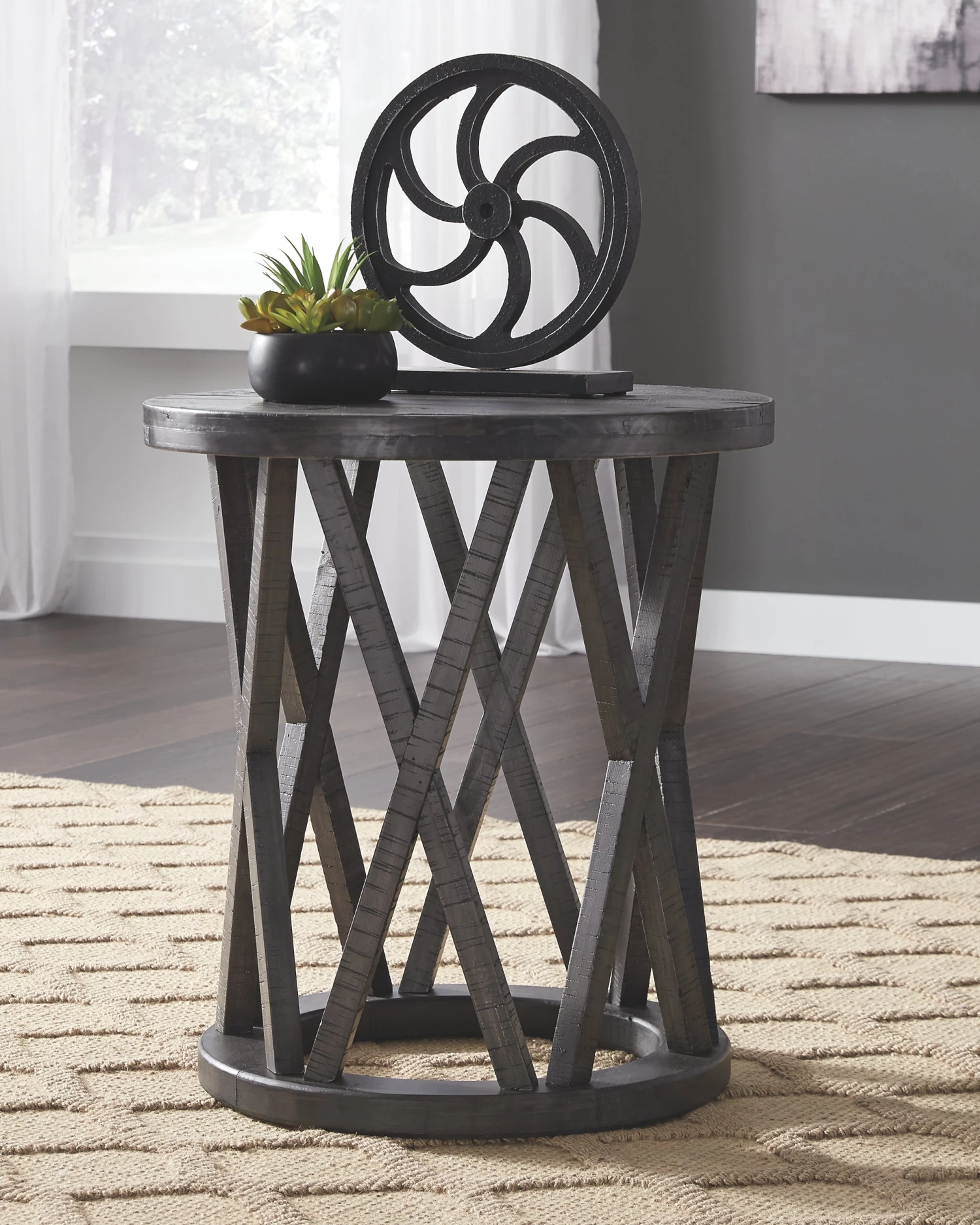 Ashley Sharzane Round End Table 1 Ashley Sharzane Round End Table