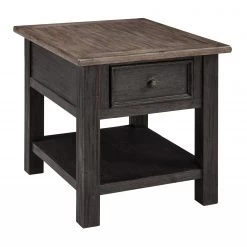 Ashley End Tables Tyler Creek Grayish Brown/Black Rectangular End Table