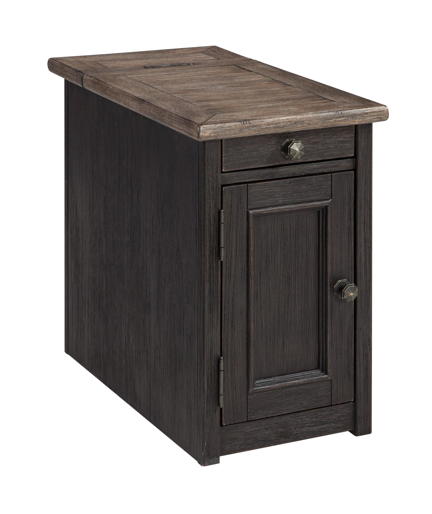 Ashley Tyler Creek Grayish Brown/Black Chair Side End Table End Tables 1 Ashley Tyler Creek Grayish Brown/Black Chair Side End Table End Tables