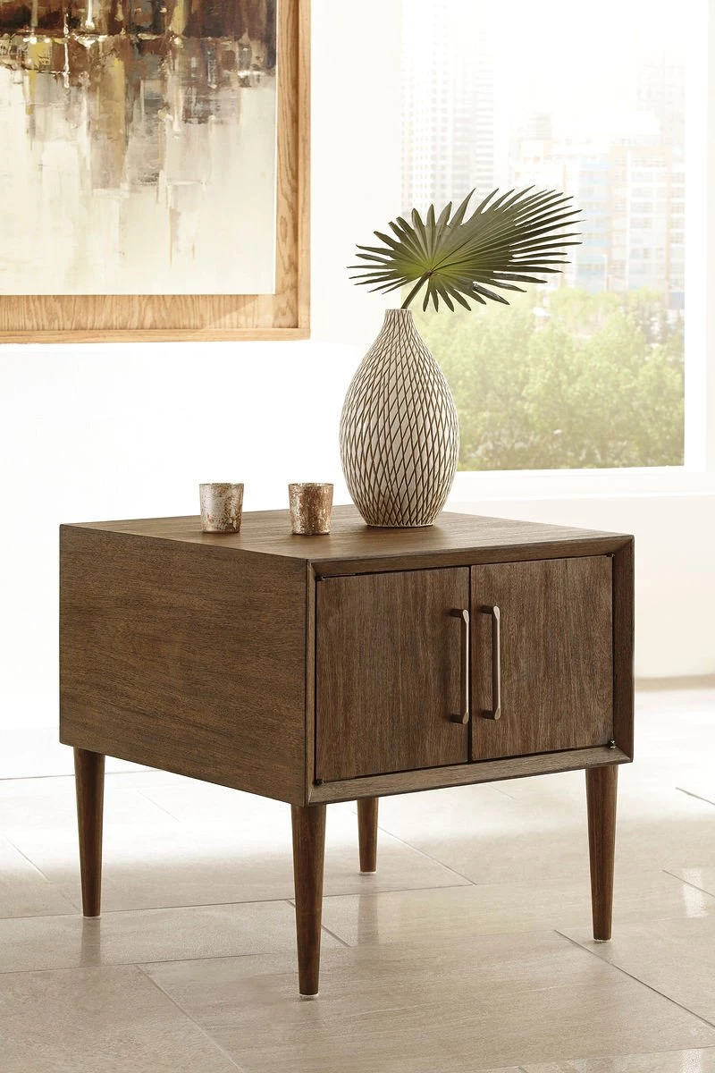 Ashley Kisper Dark Brown Square End Table Living Room 1 Ashley Kisper Dark Brown Square End Table Living Room