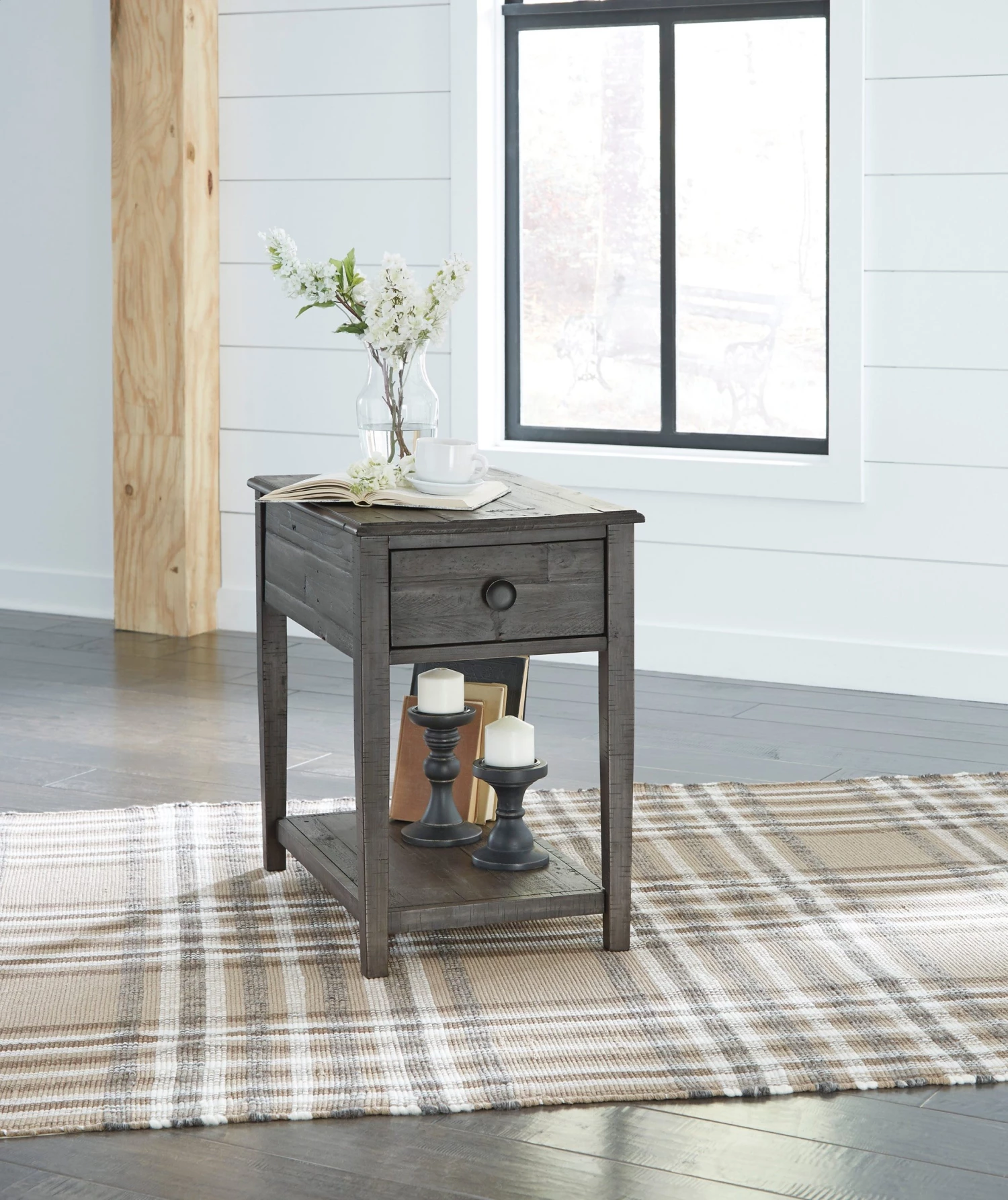 Ashley Borlofiel- Dark Rectangular End Table Dark Gray 1 Ashley Borlofiel- Dark Rectangular End Table Dark Gray