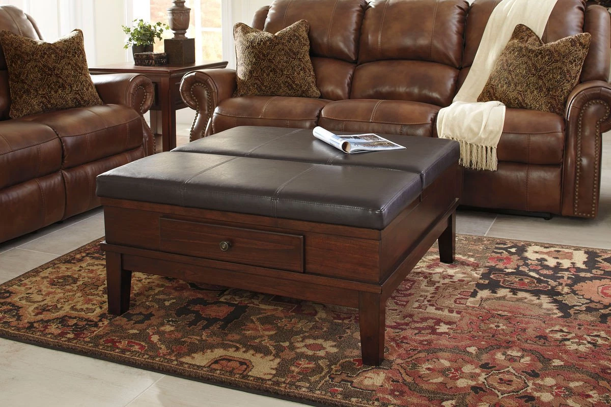 Ashley Gately Medium Brown Ottoman Cocktail Table 1 Ashley Gately Medium Brown Ottoman Cocktail Table