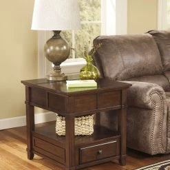 Ashley Gately Medium Brown Rectangular End Table Living Room