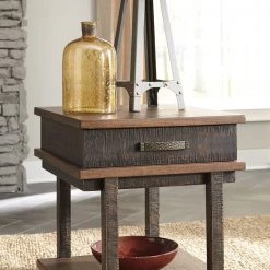 Ashley Living Room Stanah Two-tone Rectangular End Table