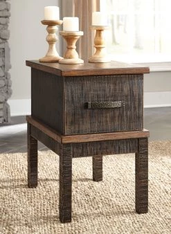 Ashley Living Room Stanah Two-tone Chair Side End Table