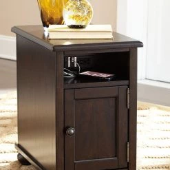Ashley Barilanni Dark Brown Chair Side End Table