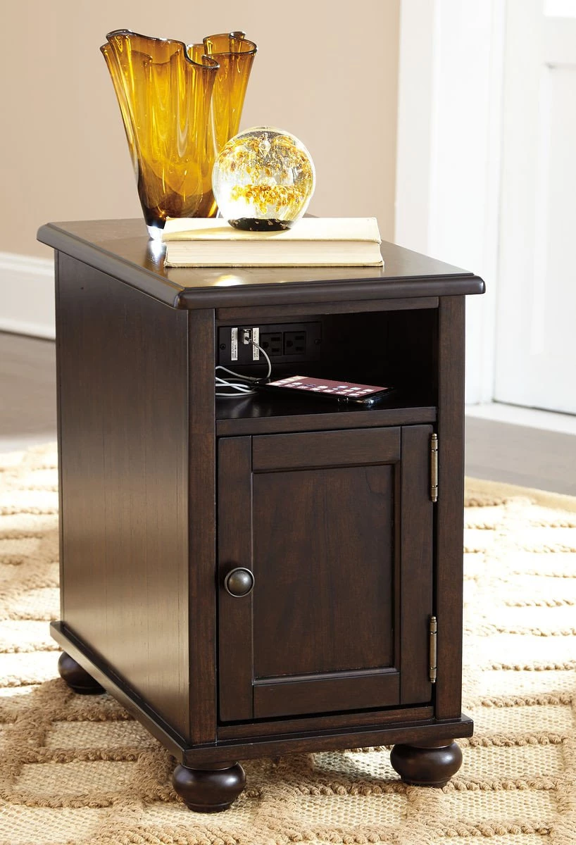 Ashley Barilanni Dark Brown Chair Side End Table 1 Ashley Barilanni Dark Brown Chair Side End Table