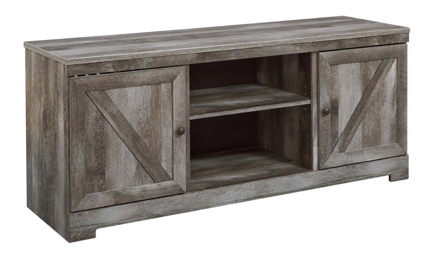 Ashley Wynnlow Gray Large TV Stand With Fireplace Option 1 Ashley Wynnlow Gray Large TV Stand With Fireplace Option