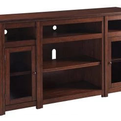 Ashley Harpan Reddish Brown Large TV Stand Entertainment