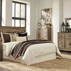 Ashley Bedroom Trinell Brown Queen Bed W/ Dresser Mirror & Nightstand