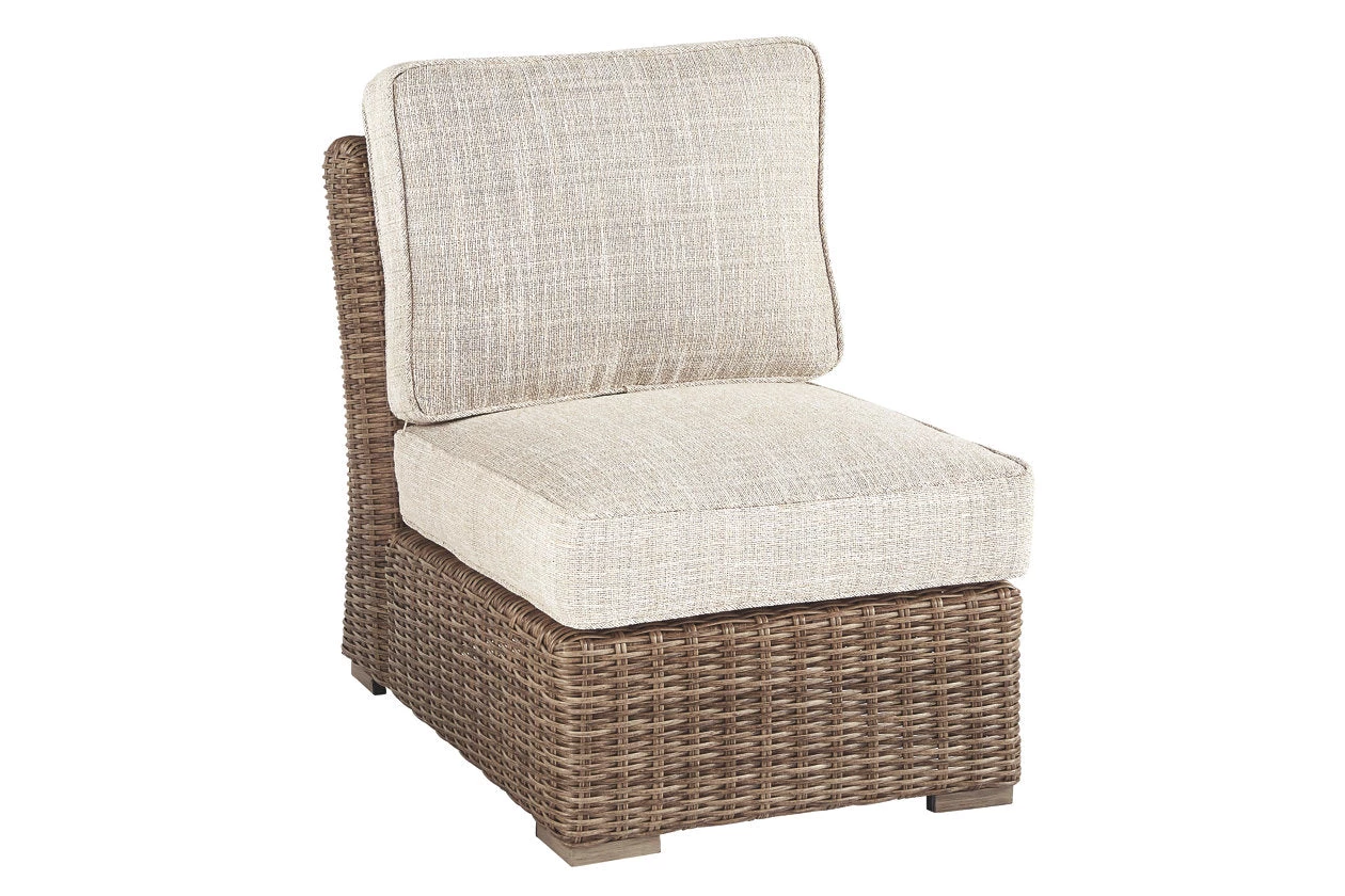 Ashley Outdoor Beachcroft Armless Chair With Cushion 1 Ashley Outdoor Beachcroft Armless Chair With Cushion