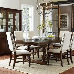 Home Elegance Yates Dark Oak Dining Room Set