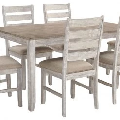 Ashley SkemptonWhite/Light Brown Table & 6 Side Chairs