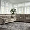 Ashley Brassville Greystone 3-Piece Reclining Sectional