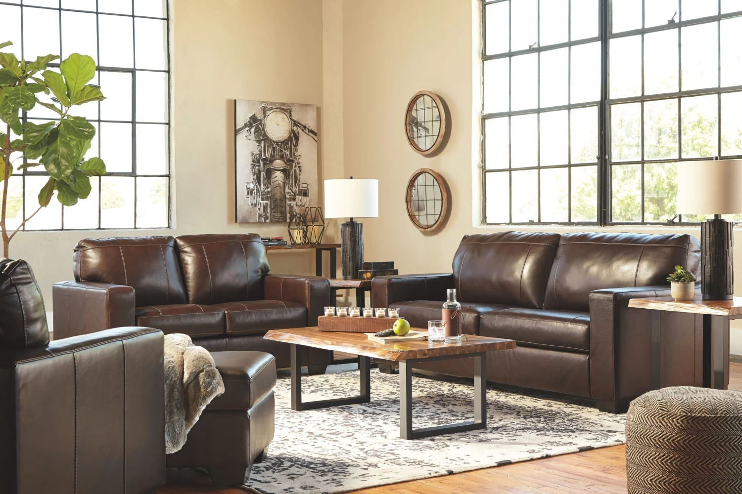 Ashley Morelos Chocolate Sofa Loveseat & Chair Living Room 1 Ashley Morelos Chocolate Sofa Loveseat & Chair Living Room