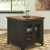 Ashley Valebeck - Black/Brown - Rectangular End Table
