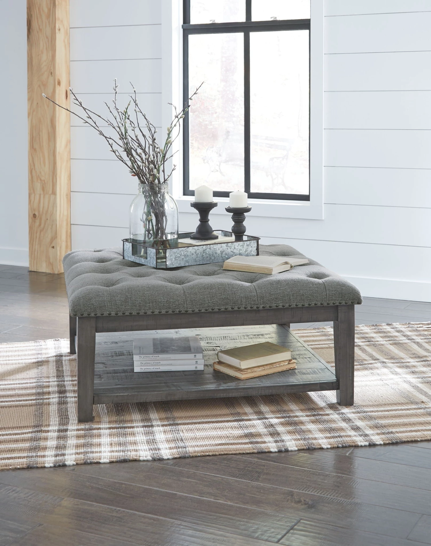 Ashley Borlofield - Linen - Ottoman Cocktail Table Living Room 1 Ashley Borlofield - Linen - Ottoman Cocktail Table Living Room