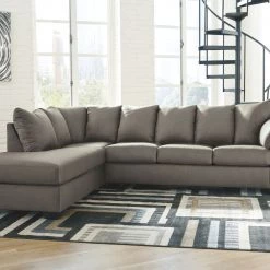 Ashley Living Room Darcy Cobblestone LAF Corner Chaise & RAF Sofa Sectional