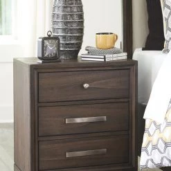Ashley Brueban - Gray - Three Drawer Night Stand