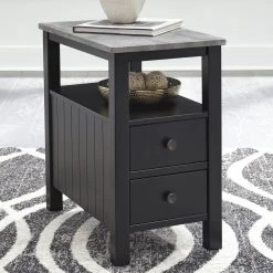 Ashley Ezmonei - Black/Gray - Chair Side End Table