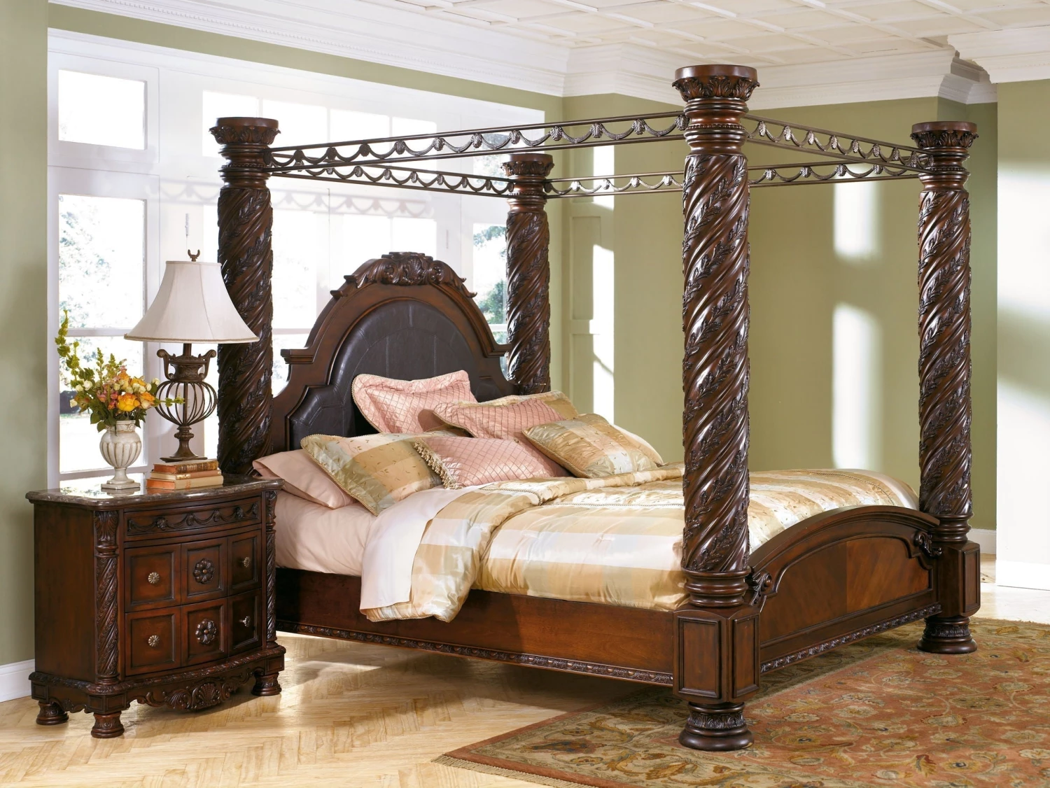 Ashley North Shore King Poster Bed - Shore 1 Ashley North Shore King Poster Bed - Shore