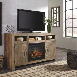 Ashley TV Fireplaces Sommerford Large TV Stand With Fireplace