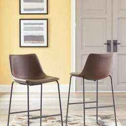 Ashley Centiar Brown Tall Upholstered Barstool