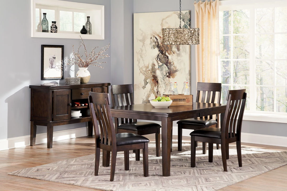 Ashley Dining Room Haddigan Dark Brown Table 4 Side Chairs Server 1 Ashley Dining Room Haddigan Dark Brown Table 4 Side Chairs Server