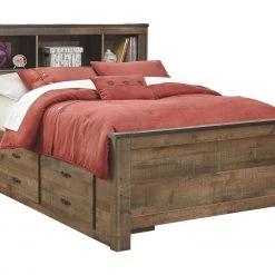 Ashley Trinell Full Bookcase Storage Bed - Brown Beds