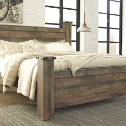 Ashley Beds Trinell King Poster Bed - Brown
