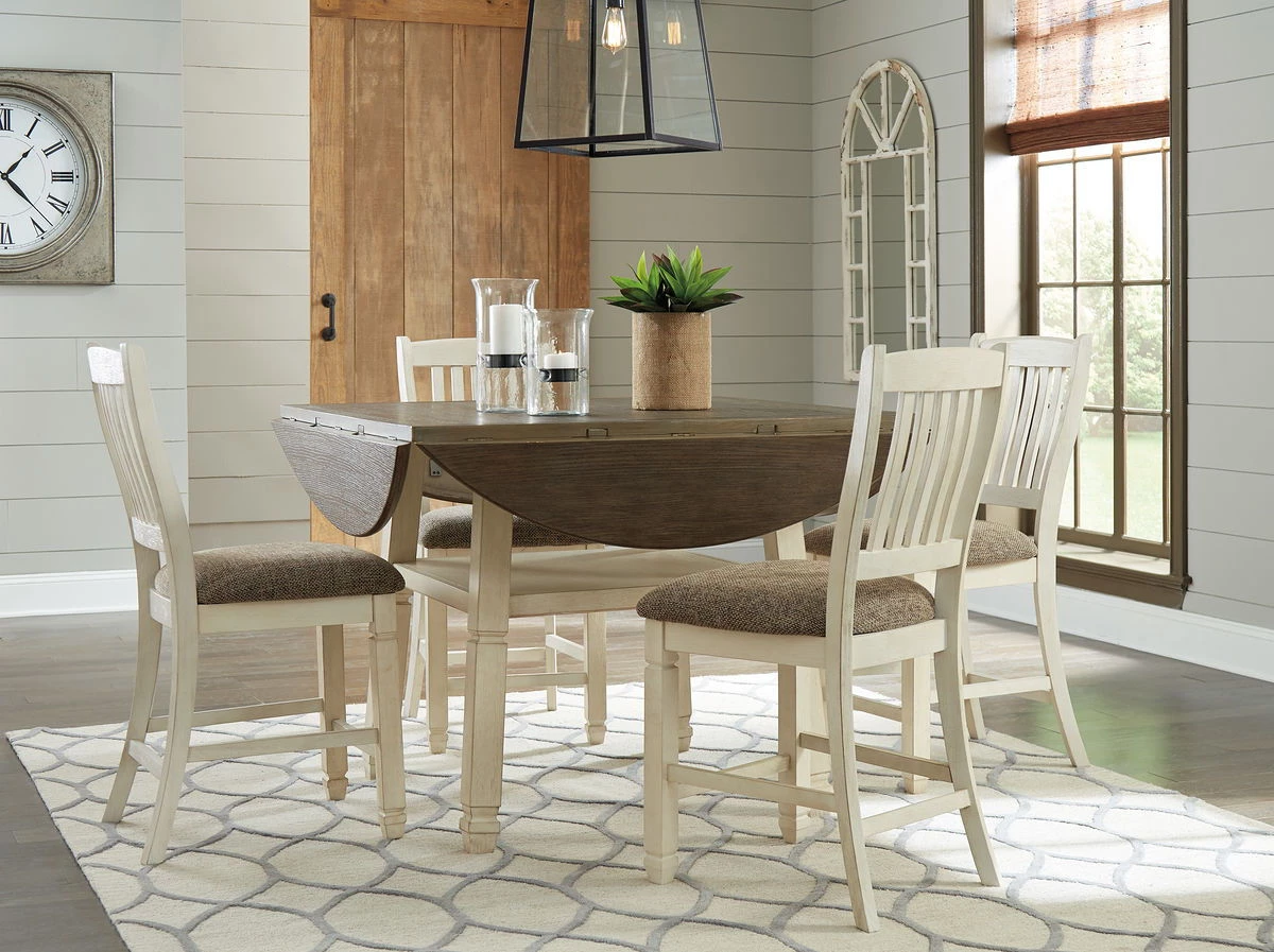 Ashley Bolanburg Two Tone Table & 4 Barstools Dining Room 1 Ashley Bolanburg Two Tone Table & 4 Barstools Dining Room