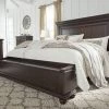 Ashley Brynhurst Queen Panel With Storage - Dark - Brown