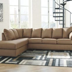Ashley Darcy Mocha LAF Corner Chaise & RAF Sofa Sectional Living Room