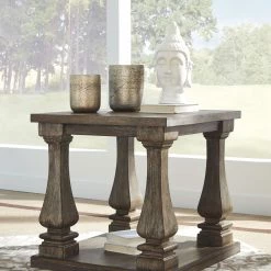 Ashley Johnelle - Gray - Rectangular End Table Living Room