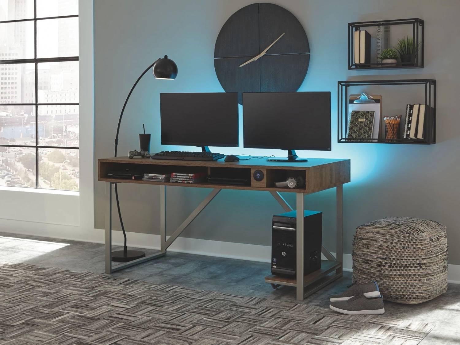 Ashley Barolli - Gunmetal - Gaming Desk 1 Ashley Barolli - Gunmetal - Gaming Desk