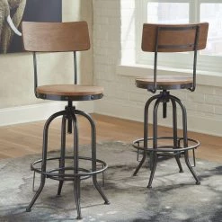Ashley Pinnadel - Light Brown - Tall Swivel Stool